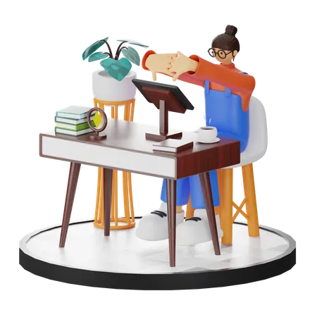 Relajarse después del trabajo  3D Illustration