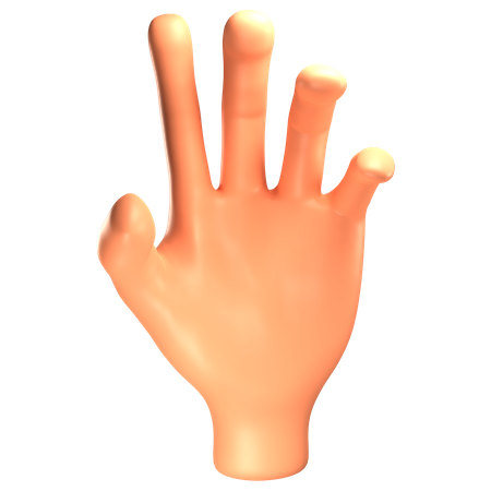 Relajar el gesto de la mano  3D Icon