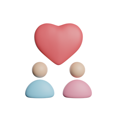 Relation  3D Icon