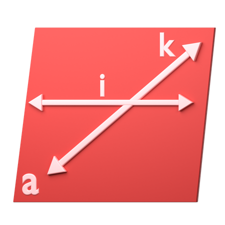 Relation entre les lignes et les lignes sur le plan a  3D Icon