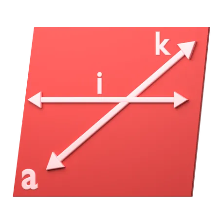 Relation entre les lignes et les lignes sur le plan a  3D Icon