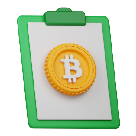 Relatório bitcoin  3D Icon