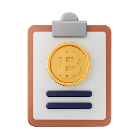 Relatório bitcoin  3D Icon