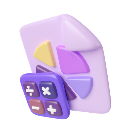 Relatório contábil  3D Icon