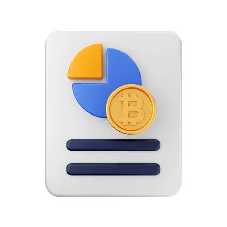 Relatório de análise de bitcoin  3D Icon