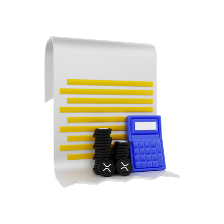 Relatório de análise de criptomoeda XRP  3D Icon