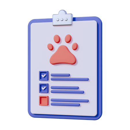 Relatório de animal de estimação  3D Icon