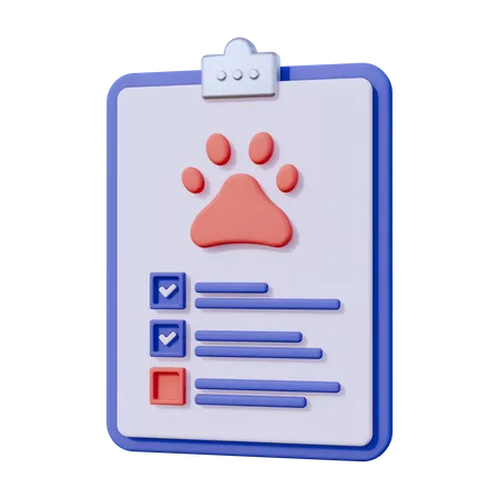 Relatório de animal de estimação  3D Icon