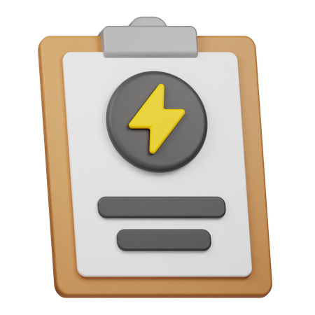 Relatório de conta de luz  3D Icon