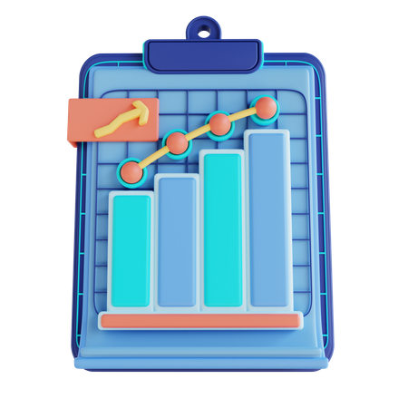 Relatório de crescimento analítico  3D Icon