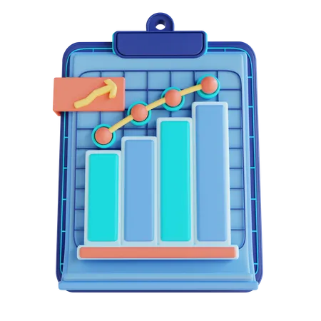 Relatório de crescimento analítico  3D Icon