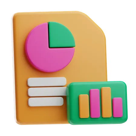 Relatório de dados  3D Icon