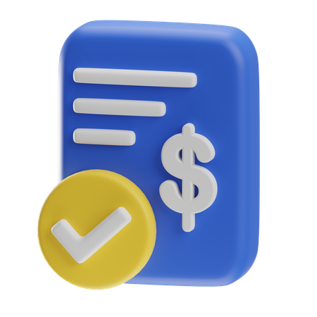 Relatório de despesas  3D Icon