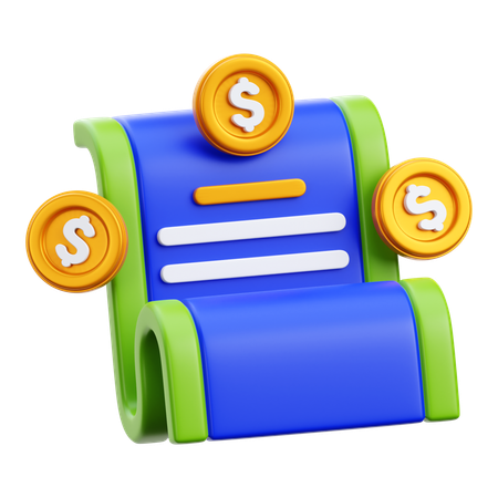 Relatório de dinheiro  3D Icon