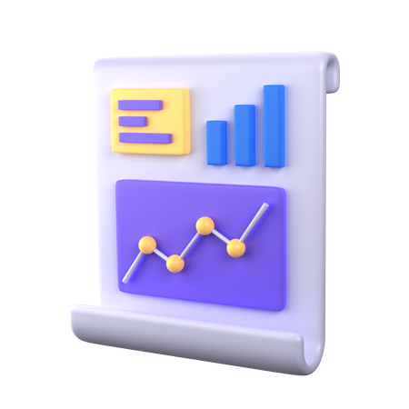 Relatório de estatísticas  3D Icon