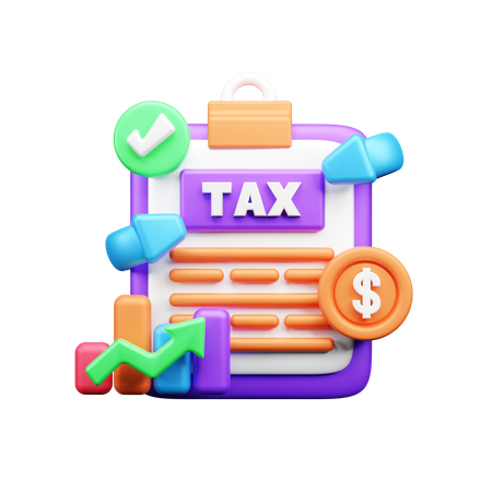 Relatório de imposto de renda  3D Icon