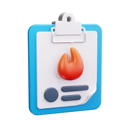 Relatório de incêndio  3D Icon