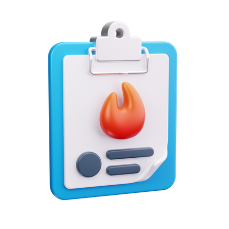 Relatório de incêndio  3D Icon