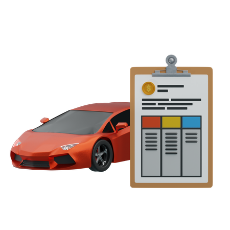 Relatório de lavagem de carro  3D Icon