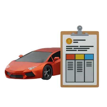 Relatório de lavagem de carro  3D Icon