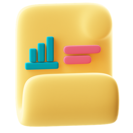 Relatório de negócios  3D Icon