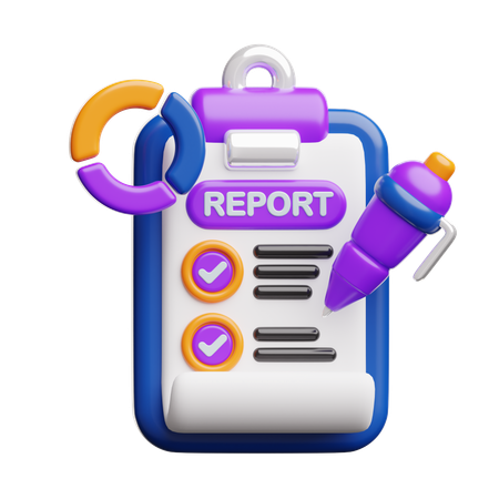 Relatório de negócios  3D Icon