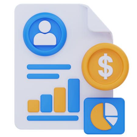 Relatório de negócios  3D Icon