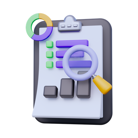 Relatório de negócios  3D Icon