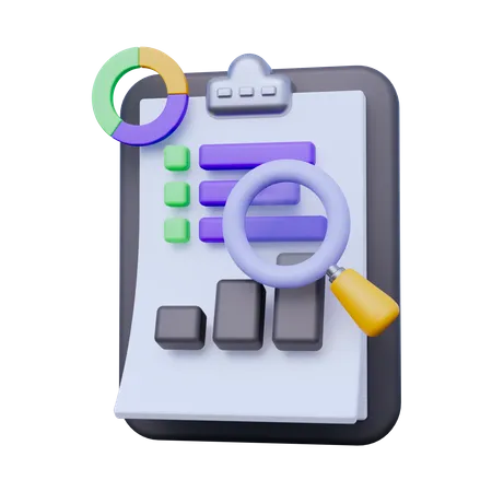 Relatório de negócios  3D Icon