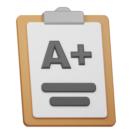 Relatório de nota A+  3D Icon
