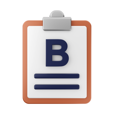 Relatório de nota b  3D Icon