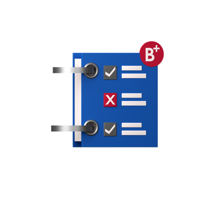 Relatório de nota b  3D Icon