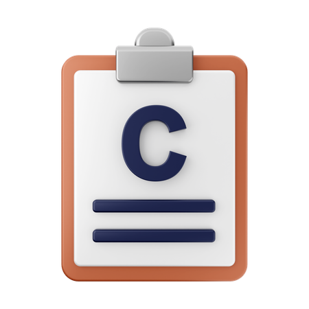 Relatório de nota c  3D Icon