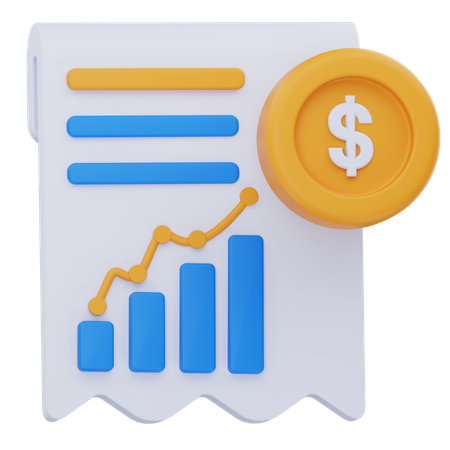 Relatório de pagamento  3D Icon