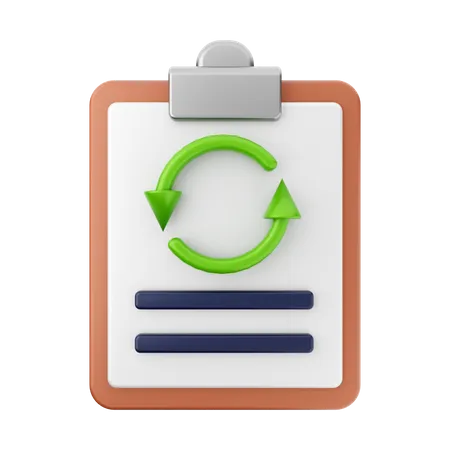 Relatório de reciclagem  3D Icon