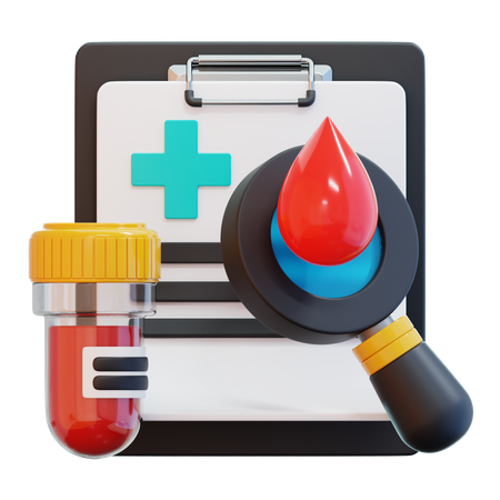 Relatório de sangue  3D Icon