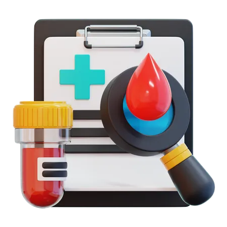 Relatório de sangue  3D Icon