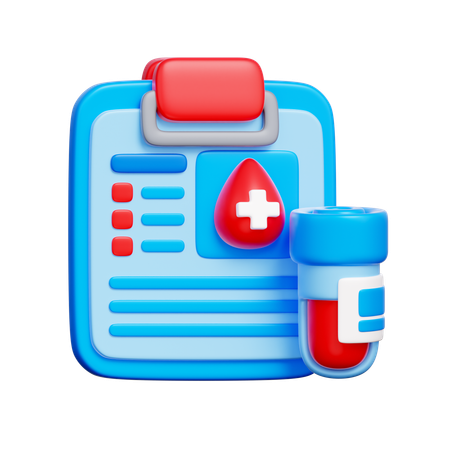 Relatório de sangue  3D Icon