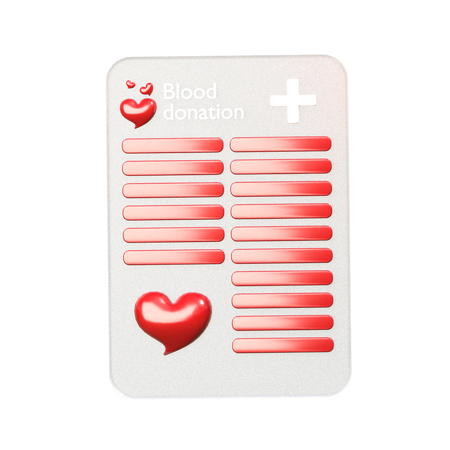 Relatório de sangue  3D Icon