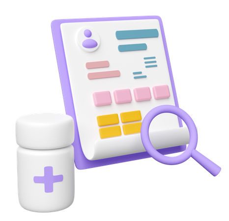 Relatório de saúde  3D Icon