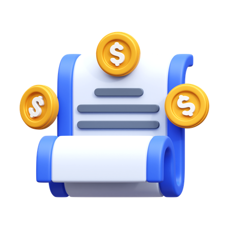 Relatório de dinheiro  3D Icon