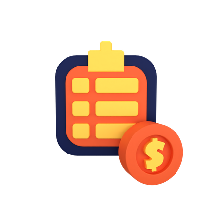 Relatório de dinheiro  3D Icon