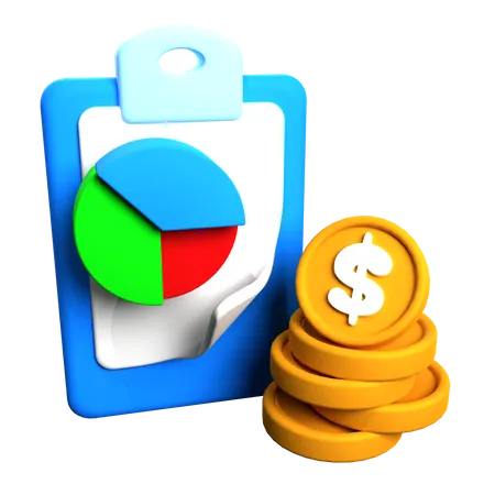 Relatório de dinheiro  3D Icon