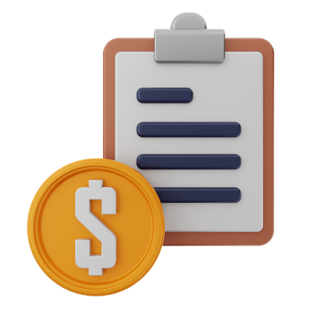 Relatório do dólar  3D Icon