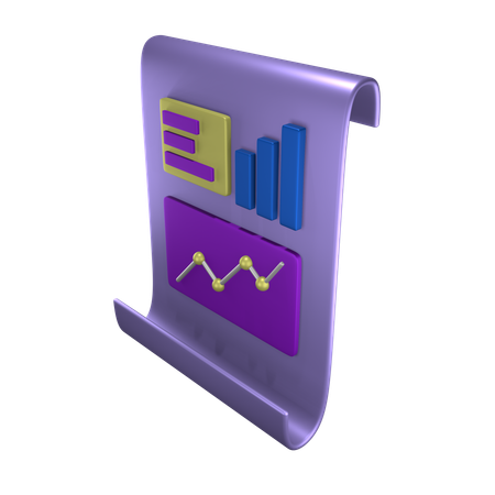 Relatório estatístico  3D Icon
