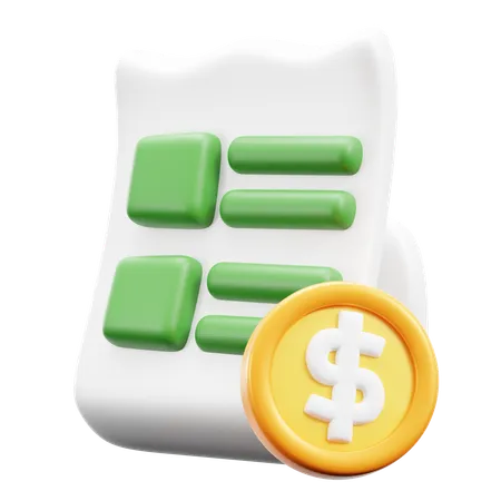 Relatório financeiro  3D Icon