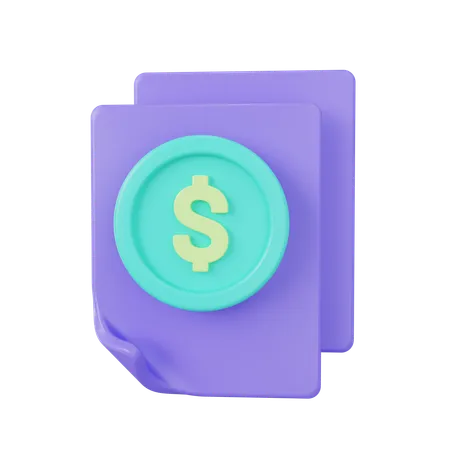 Relatório Financeiro  3D Icon