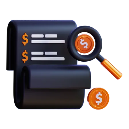 Relatório financeiro  3D Icon