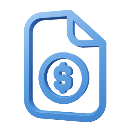 Relatório financeiro  3D Icon