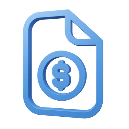 Relatório financeiro  3D Icon